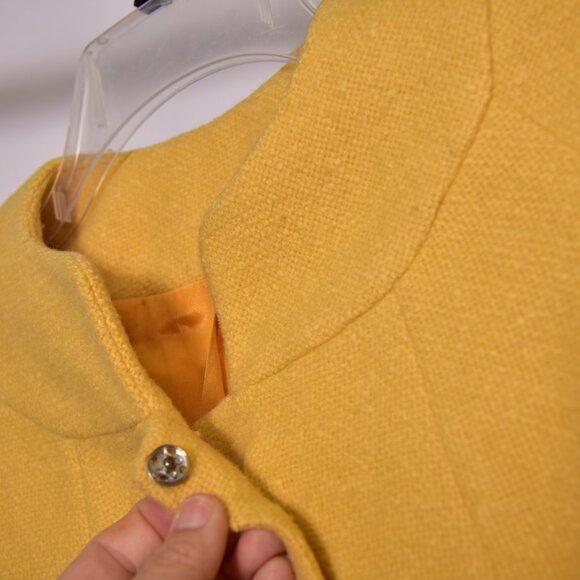 Kerrybrooke Vintage Women's Sears & Roebuck Company Dress Coat Mustard Yellow - Picture 3 of 9